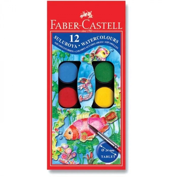 FABER 12 RENK SULU BOYA  KÜÇÜK BOY 125011