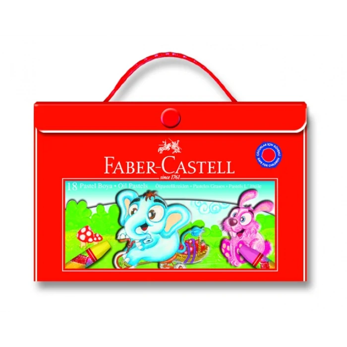 FABER 18 RENK ÇANTALI PASTEL BOYA 125119