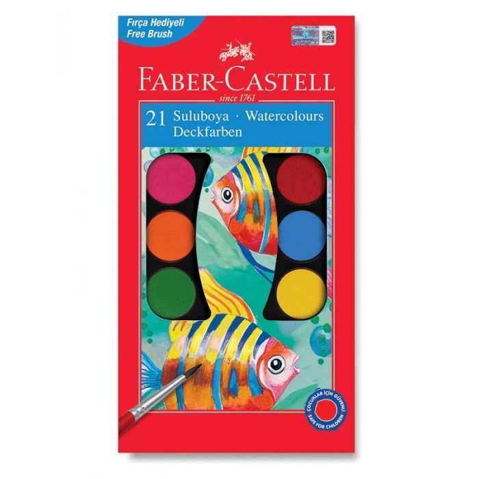 FABER 21 RENK BÜYÜK BOY SULU BOYA 52921250210