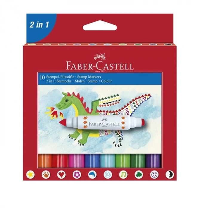 Faber-castell 2in1 Jumbo Keçeli Kalem 10 Renk (155170)
