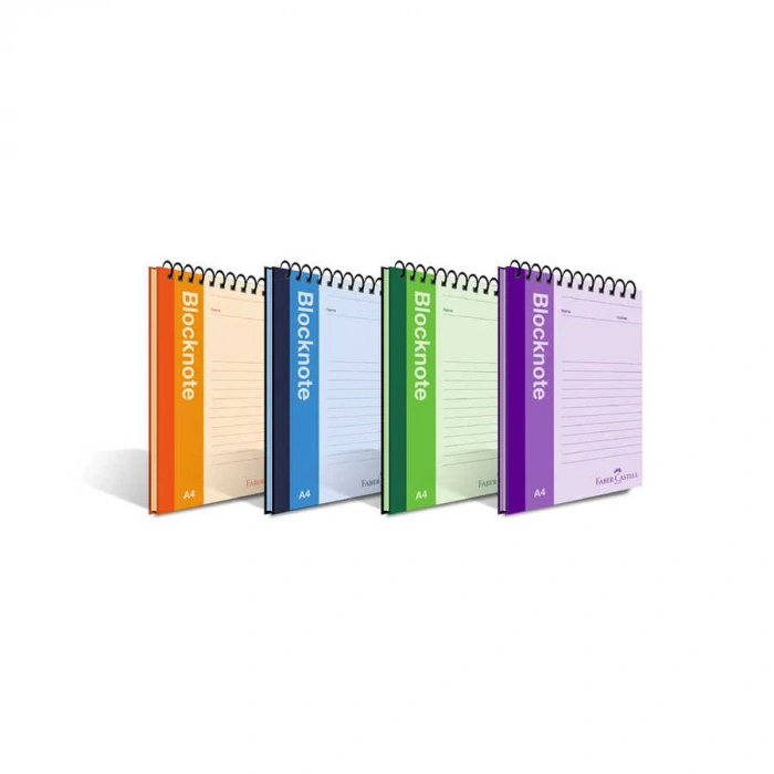 Faber-Castell Bloknot Canlı Renk A4 80 Yaprak Çizgili