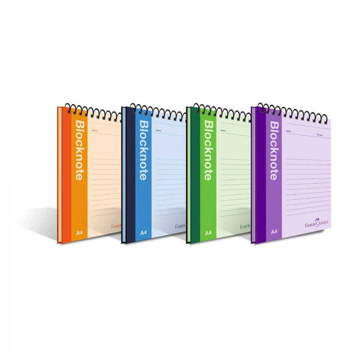 Faber-castell Bloknot Canlı Renk A4 80 Yaprak Çizgili