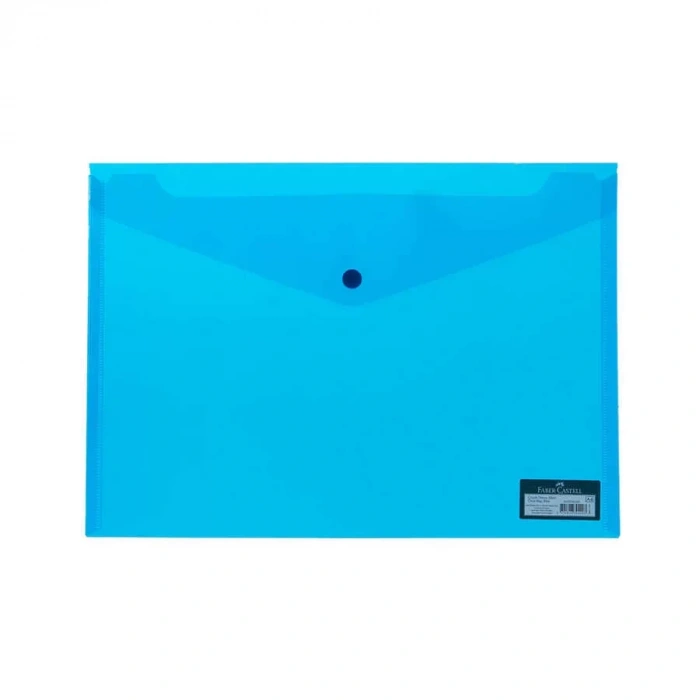 Faber Castell Çıtçıtlı Dosya Mavi A4