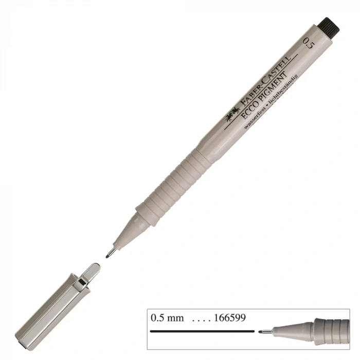 Faber Castell Ecco Pigment Çizim Kalemi 0.5 Mm Siyah