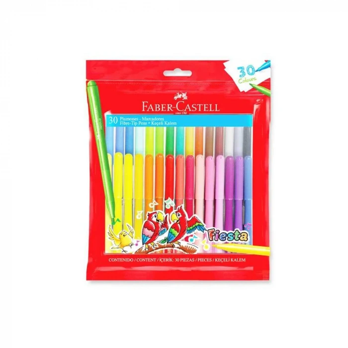 Faber Castell Fiesta Keçeli Boya Kalemi 30lu
