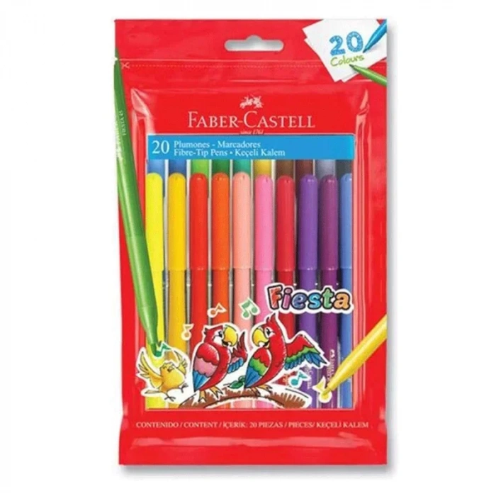 Faber-castell Fiesta Keçeli Kalem 20 Renk (330450)