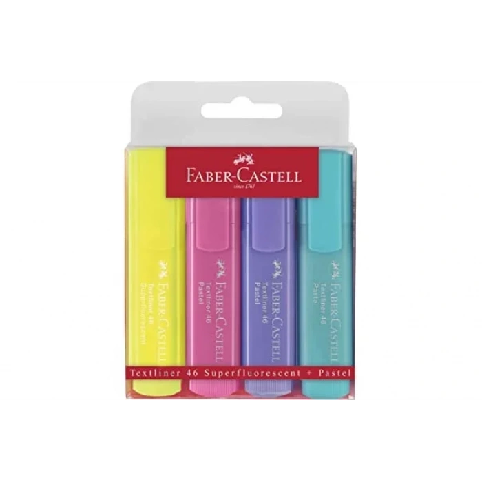 Faber-castell Fosforlu Kalem Seti 4 Pastel Renk (154610)