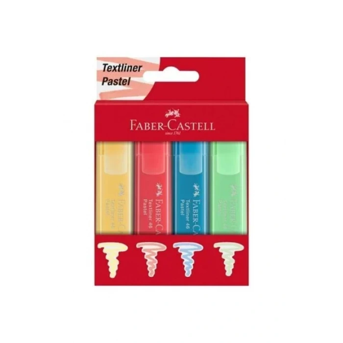FABER-CASTELL FOSFORLU KALEM SETİ 46 PASTEL 4 RENK (254625)