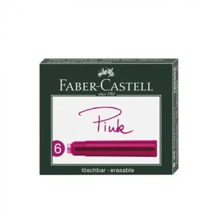 Faber-castell Grip Dolma Kalem Kartuşu Pembe 6lı (185508)