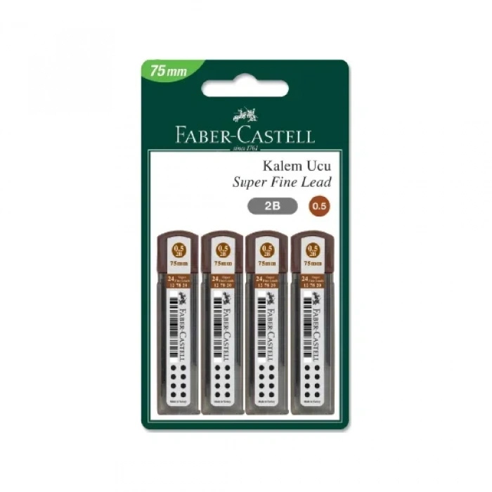 FABER-CASTELL KALEM UCU 0.5 2B 75mm 4LÜ BLİSTER (127520)