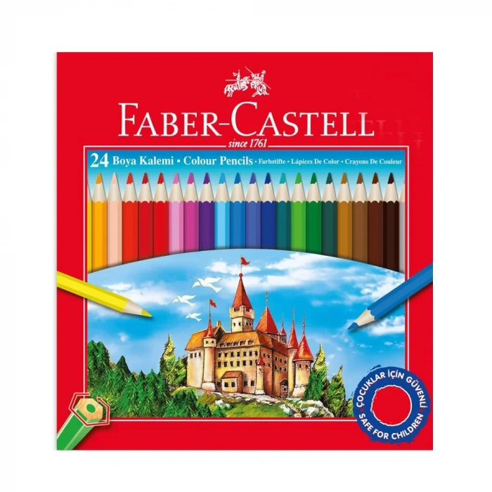 Faber Castell Kuru Boya Kalemi Karton Kutu 24 Renk