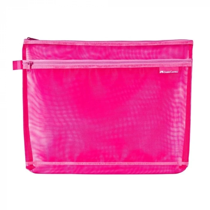 Faber Castell Mesh Dosya Çift Gözlü 14x23 Pembe