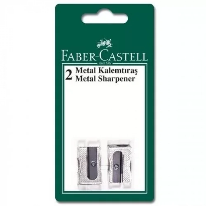 FABER-CASTELL METAL KALEMTRAŞ 2Lİ BLİSTER (183100)