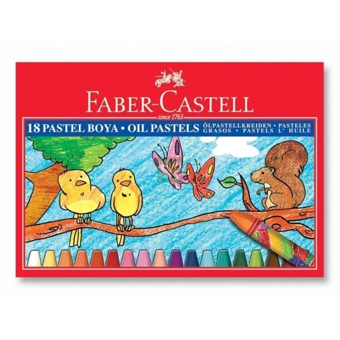 Faber Castell Pastel Boya 18 Renk Karton Kutu