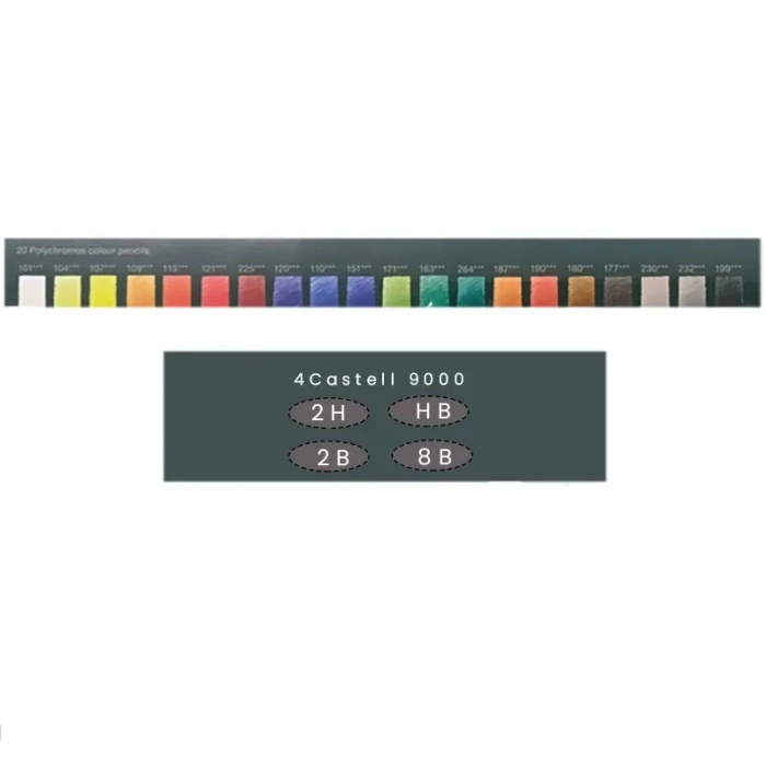 Faber Castell Polychromos Colour Pencils+Castell 9000 210051