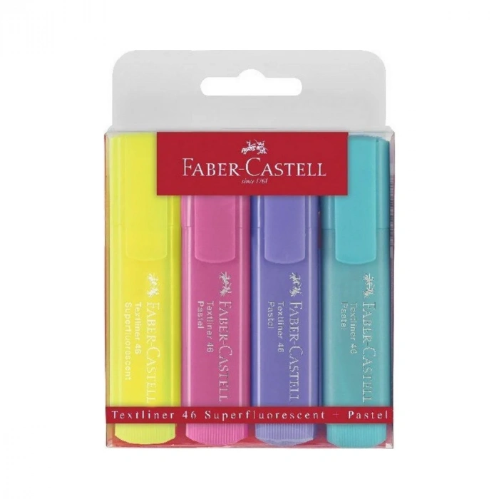 Faber Castell Şeffaf Gövde Pastel Renkler 1546 4 Renk
