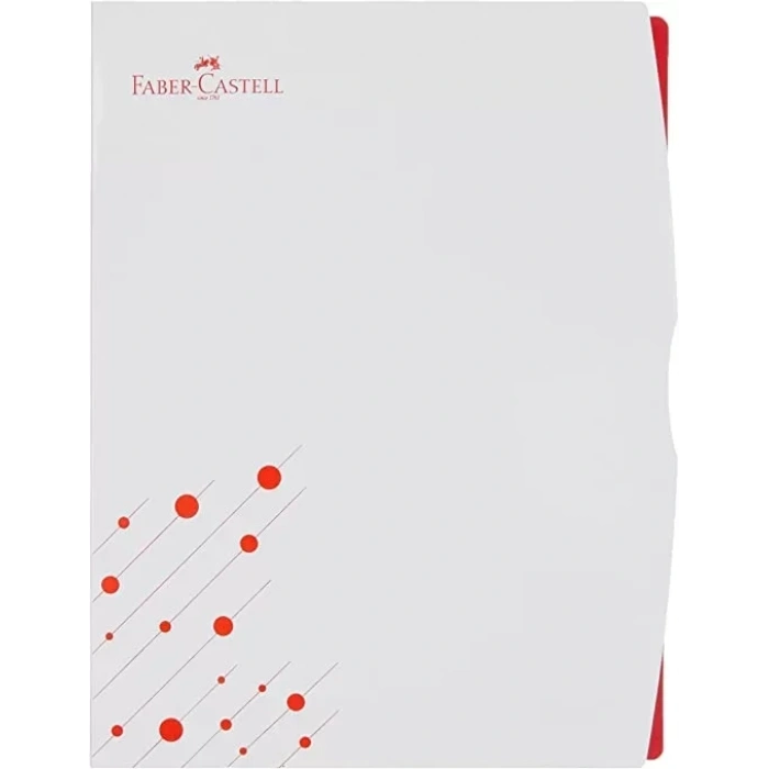FABER-CASTELL SUNUM DOSYASI A4 ÇİFT RENK KAPAK KIRMIZI 20Lİ (220103)