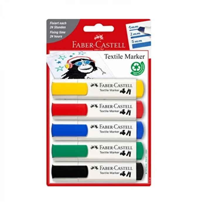 Faber-castell Tekstil Kalemi Klasik 5 Renk Blister (5040159520)