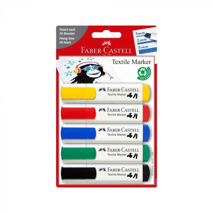 Faber-Castell Tekstil Markörü Klasik 5li