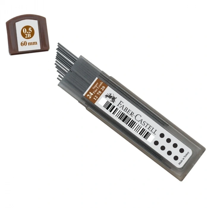 Faber Castell Versatil Uç Super Fine 0.5mm 2B 60mm 24lü