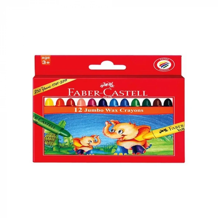 Faber Castell Wax Crayons Mum Boya Jumbo 12 Renk 120040