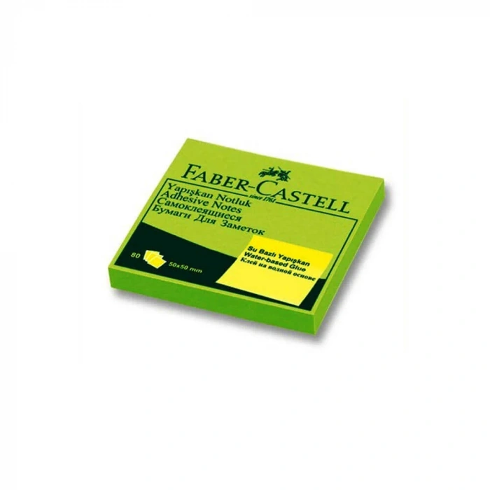 Faber Castell Yapışkan Notluk 50x50 Mm Fosforlu Yeşil