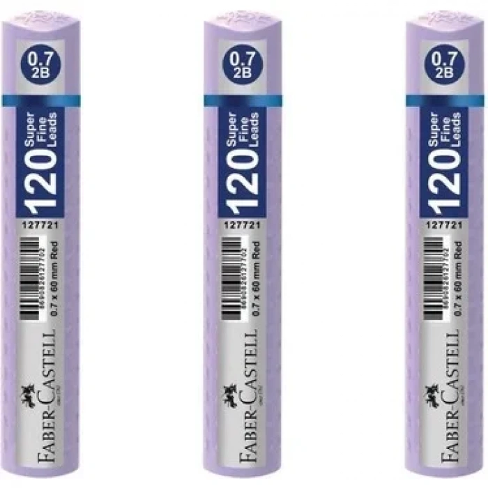 FABER GRIP MİN 0.7 PASTEL MOR 60 mm 120 Lİ TÜP 127738