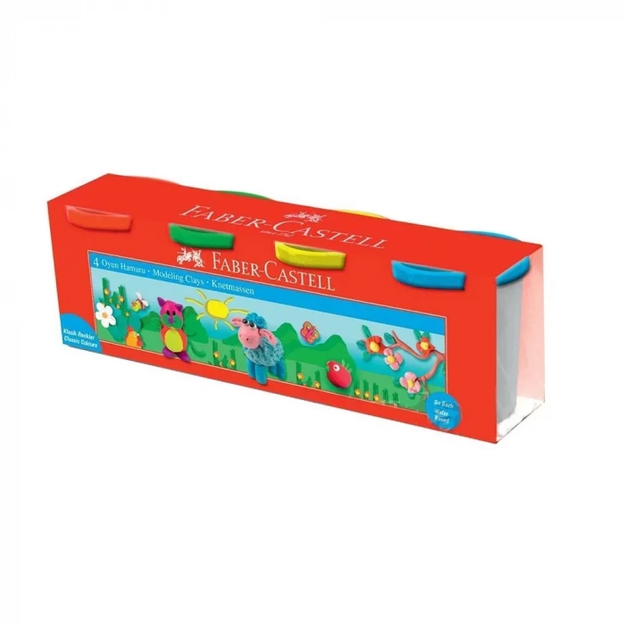 Faber  Oyun Hamuru 100g X 4 Klasik Renkler 000010
