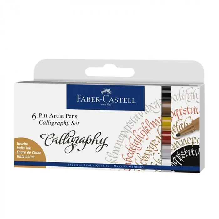 Faber Pıtt Çizim Kalemi Kaligrafi Seti 6 Lı 167506