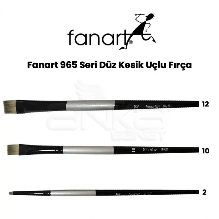 Fanart 965 Seri Düz Kesik Uçlu Fırça