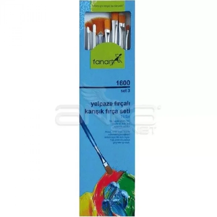 Fanart Academy Seri 1600 Karışık Fırça Seti No:3 7li