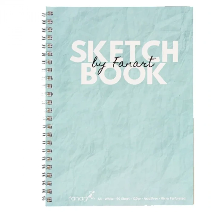Fanart Academy Sketch Book 120 GR Spiralli 50 YP A5 Turkuaz 8671