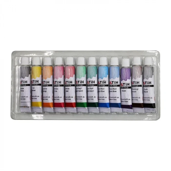 FATİH 12 RENK AKRİLİK BOYA 12 gr 50501