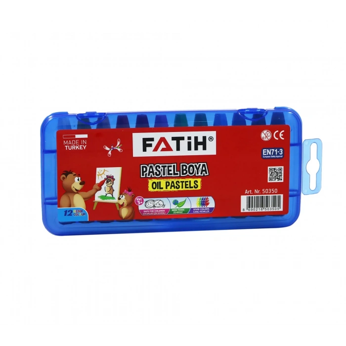 FATİH 12 RENK PASTEL BOYA KING SIZE ÇANTALI 50350