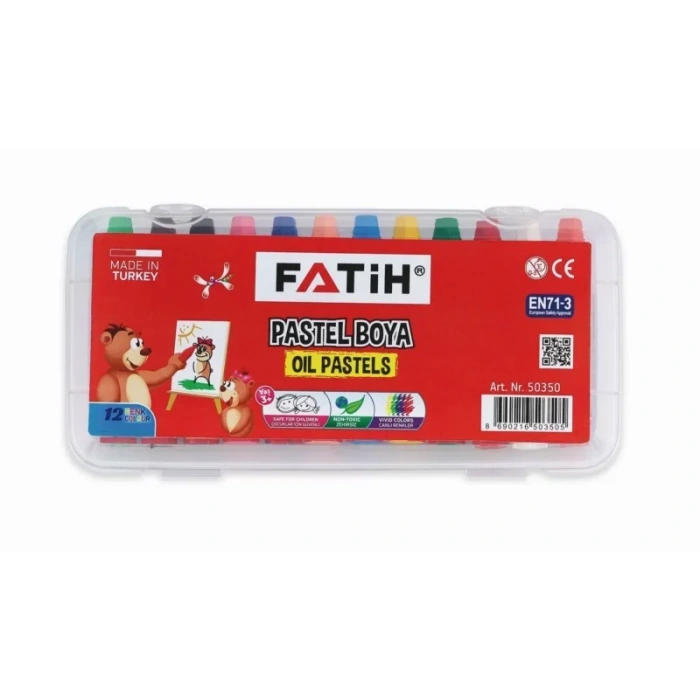 FATİH 12 RENK PASTEL BOYA KING SIZE ÇANTALI 50350