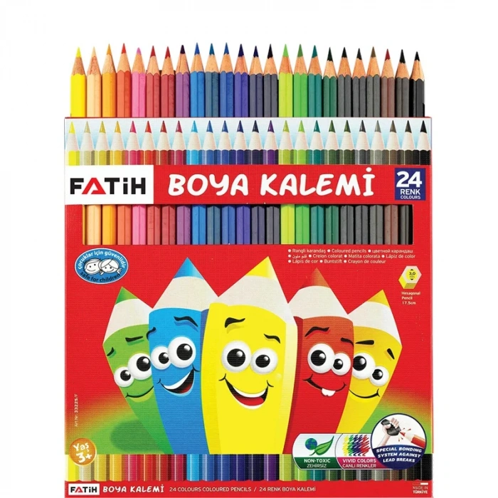 FATİH 24 RENK TAM BOY KURU BOYA 33225