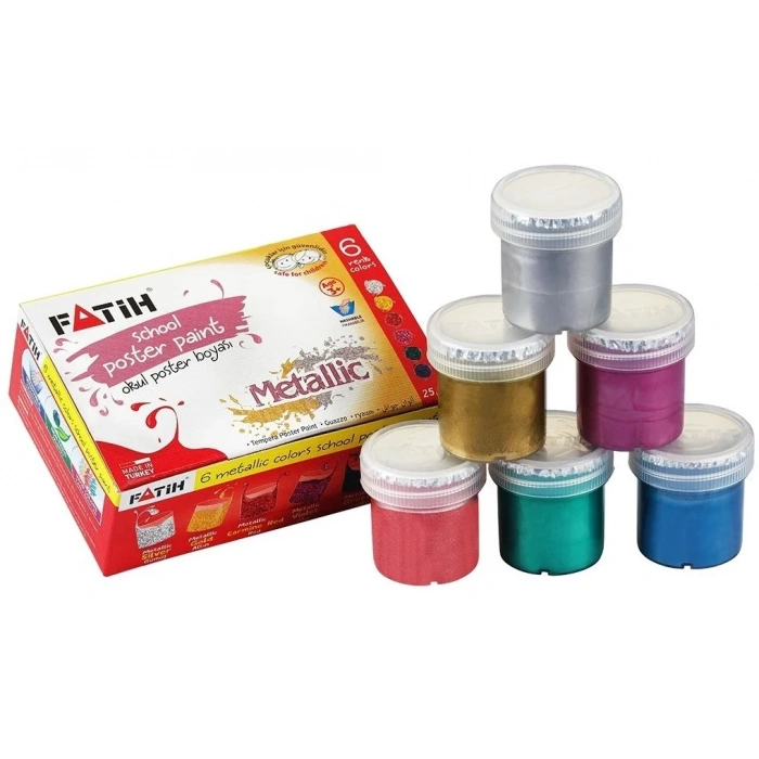 Fatih Guaj Boyası Metalik 6 Renk (6*25=150ml)