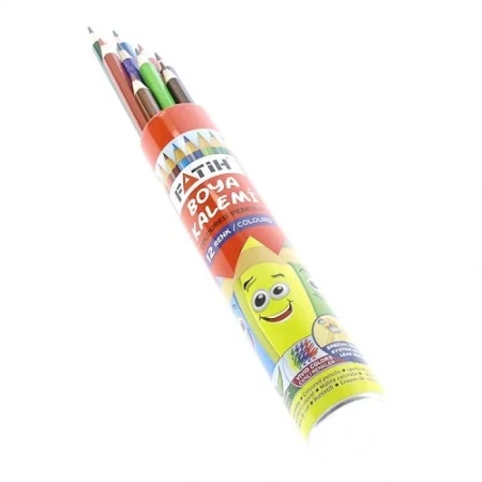 Fatih Kuruboya 12 Renk Metal Kutulu (Kalemtraş Hediyeli)