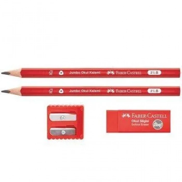FC Okul Jumbo Üçgen Kurşun Kalem Seti (2 Kurşun Kalem + Silgi + Kalemtıraş) (5244000025)