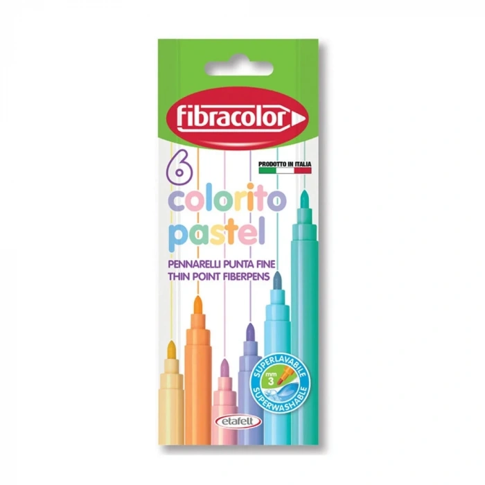 Fibracolor Colorito Pastel 6 Renk Keçeli Kalem