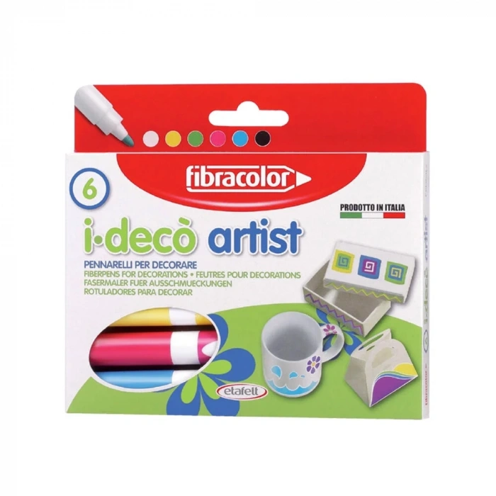 Fibracolor i-Deco Artist Dekorasyon Kalemi 6 Renk