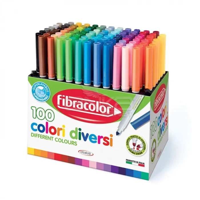 Fibracolor Keçeli Kalem Colori Diversi 100 Renk