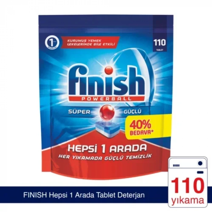 Finish Hepsi Bir Arada 100 Lü Bulaşık Makinesi Tablet Deterjanı