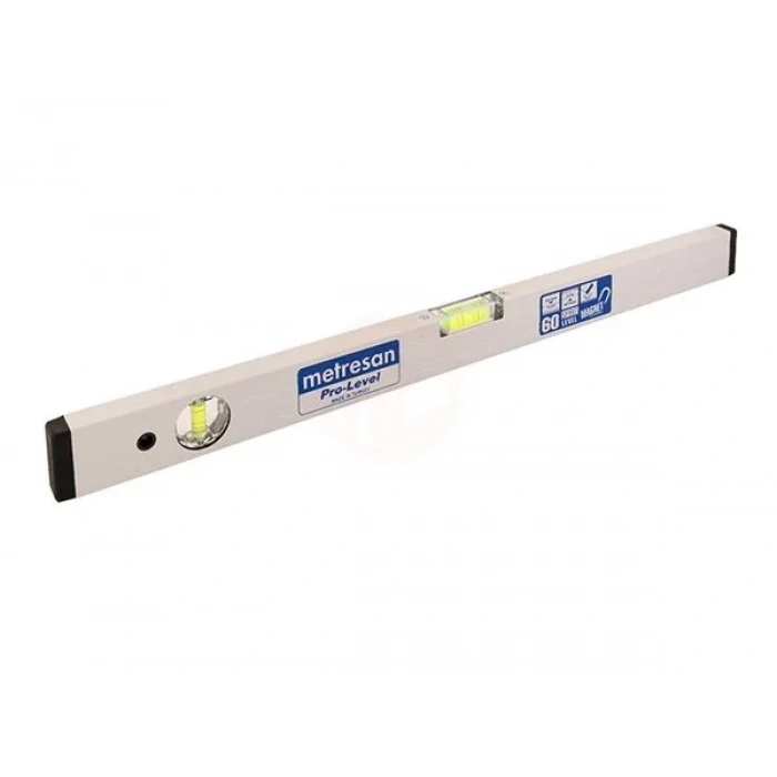 Fisco Pro-Level Mıknatıslı Alüminyum Profil Su Terazisi 2 Gözlü 60 Cm