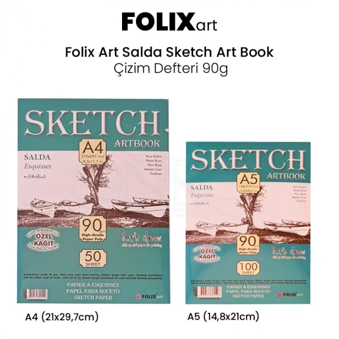 Folix Art Sketch Book Çizim Defteri 90g 50 Yp