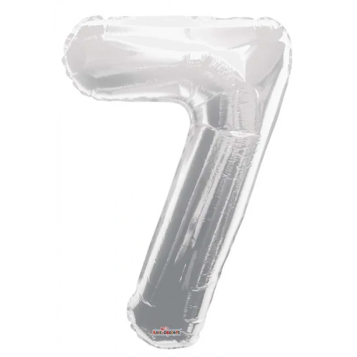 Folyo Balon 7 Rakamı Gümüş  100 cm