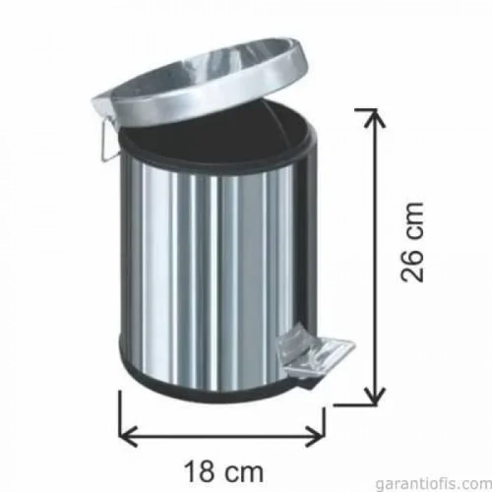 Garanti Metal 1001 Pedallı Çöp Kovası (3 Litre)