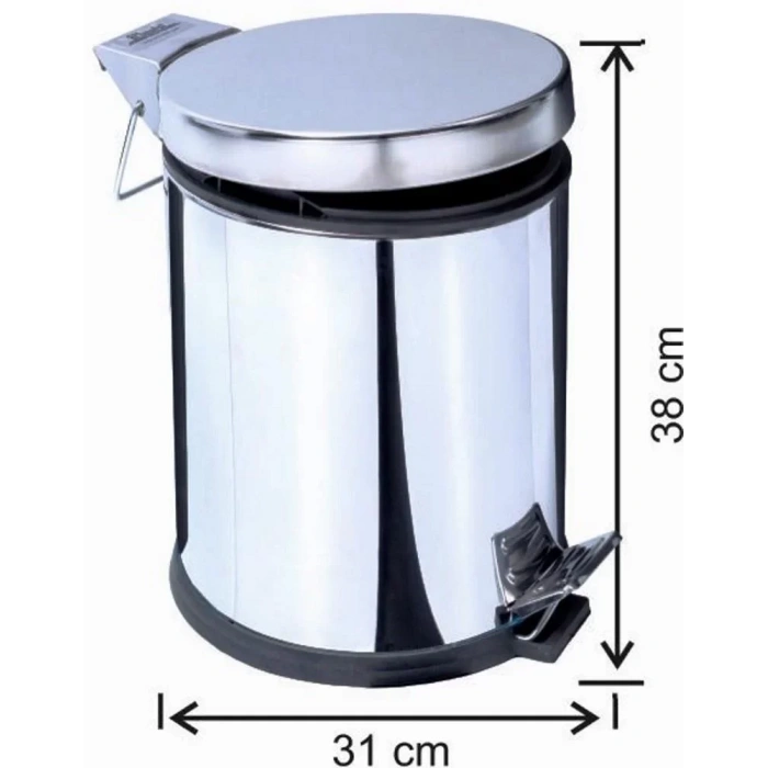 Garanti Metal 1014 Pedallı Çöp Kovası (20 Litre)