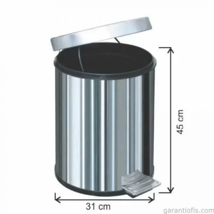 Garanti Metal 1015 Pedallı Çöp Kovası (30 Litre)