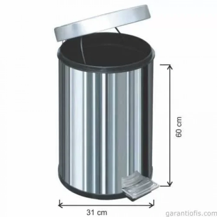 Garanti Metal 1020 Pedallı Çöp Kovası (40 Litre)